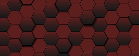 Poster - Abstract luxury dark hexagon shape background. Simple hexagonal geometric pattern metal texture design. vector Eps 10
