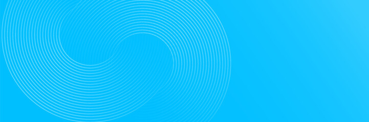 Poster - Abstract blue glowing geometric lines on dark blue background. Modern shiny blue circle lines pattern. Futuristic technology concept. Suit for cover, poster, banner, brochure, header, website