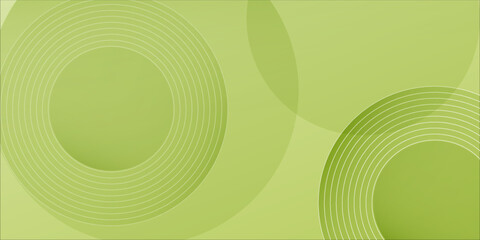 Poster - Minimalist soft Abstract Background in Gradient green and white Tones with Circles. Circle effect style geometric, abstract background. vector illustration