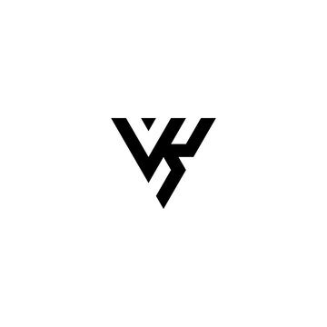 VK logo monogram design template