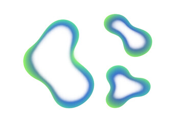 Poster - Abstract ultraviolet morphing blobs illustration in neon colors for modern design