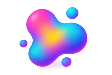 Poster - Futuristic fluid art illustration in simple style for modern design concepts