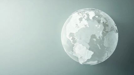 Poster - Generic object on a gradient gray background representing the object global concept of world map with low key lighting and minimalistic composition.