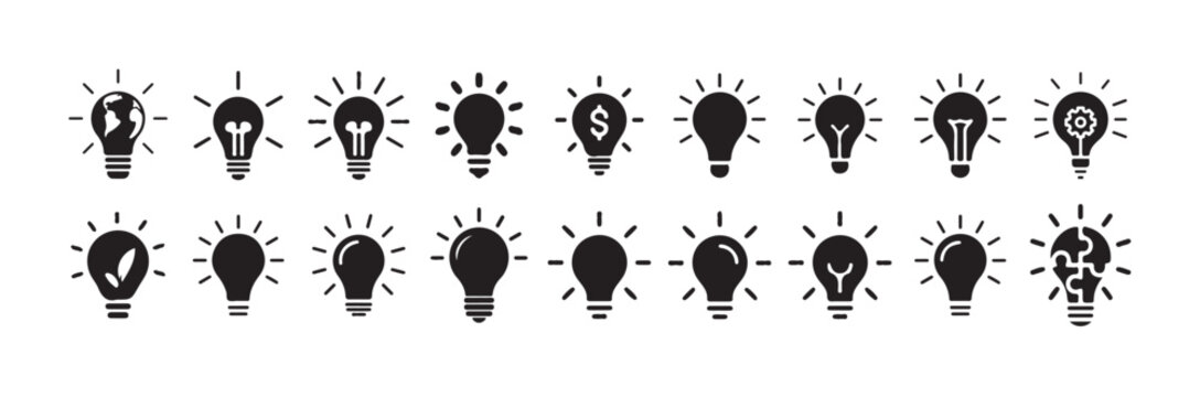 Flat Light Bulb Icon,  Modern Design, Business Solutions, and Creativity Concepts,  Bulb lamp icon, Electric lamp, light, innovation. Idea light bulb icon vector illustration eps 10.