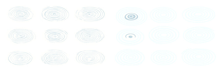 Poster - Patterns of concentric circles showcasing variations in design and texture for artistic analysis
