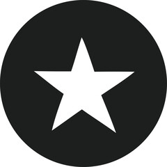 Poster - A stark white five pointed star is prominently displayed against a textured dark gray circular background