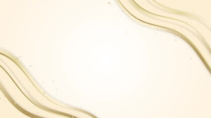 Wall Mural - Luxury gold abstract background glow spark wave curve animation video