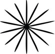 © Vector Stock - A stark black abstract starburst pattern with sharp pointed rays emanating from a central dark core against a white background