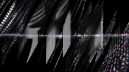 Poster - Abstract design with vertical lines and dynamic elements.