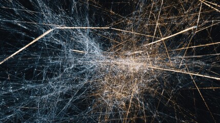 Poster - Abstract design with intersecting lines of light and shadow.