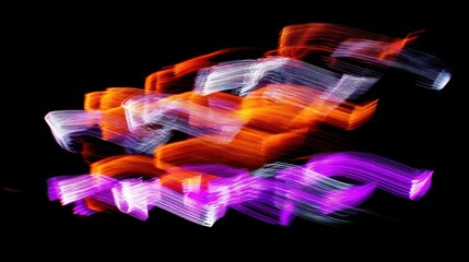 Poster - Abstract design of vibrant light trails.