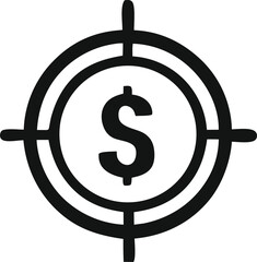 Poster - Targeted financial goal achievement symbolizing focus on earning money and reaching financial objectives