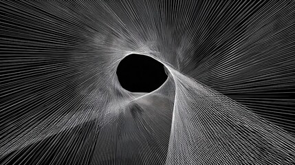 Aufkleber - Abstract design of radiating lines creating a tunnel effect.