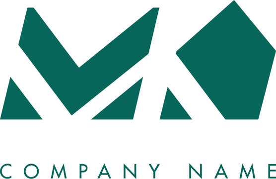 Creative Abstract Initial MA Letter Logo Design