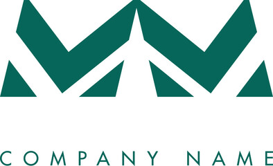 Aufkleber - Creative Abstract Initial MM Letter Logo Design
