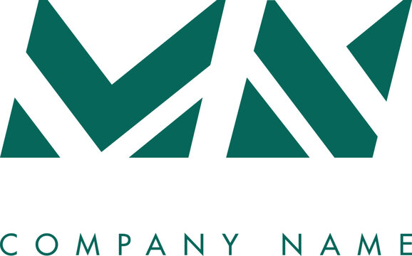 Creative Abstract Initial MN Letter Logo Design