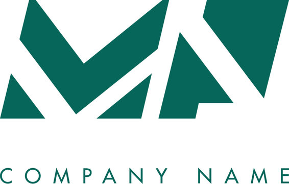 Creative Abstract Initial MP Letter Logo Design