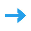 © BD STOCK - Simple blue right arrow isolated on transparent background