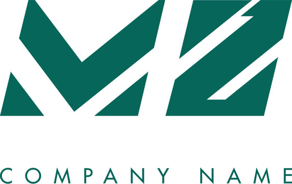 Creative Abstract Initial MZ Letter Logo Design