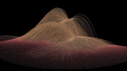Poster - Abstract design of flowing lines and dots.