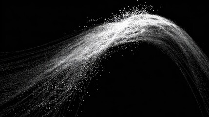 Poster - Abstract design of a flowing stream of particles.
