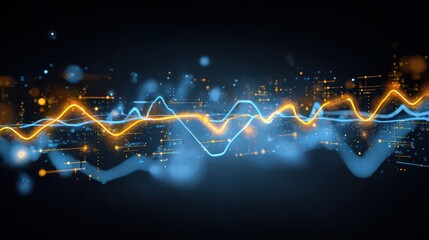 Fototapete - Abstract graphic design with data visualization elements.