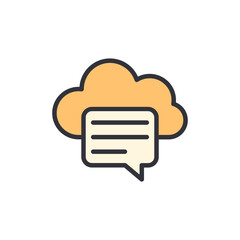 Poster - Cloud-Based Communication: Message Notification with Soft Edges on Transparent Base