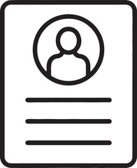 Poster - Minimalist profile card with person icon and text lines user