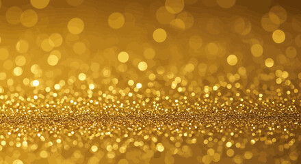 Poster - Golden glitter texture with sparkling bokeh lights adding a luxurious feel