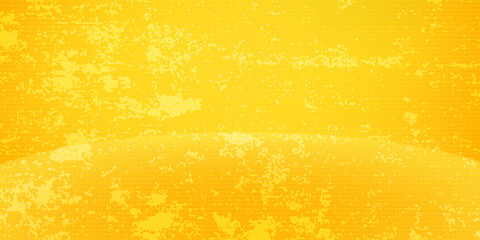 Poster - yellow background abstract with Gradient in empty room studio, Yellow empty room studio gradient used for background, yellow background studio with shine use for product shooting.