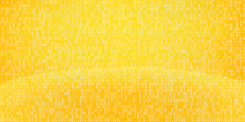 Poster - yellow background abstract with Gradient in empty room studio, Yellow empty room studio gradient used for background, yellow background studio with shine use for product shooting.
