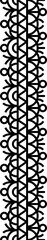 Poster - Lace seamless abstract line art border frame