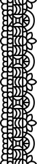 Poster - Lace seamless abstract line art border frame