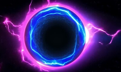Poster - Abstract glowing ring of vibrant colors