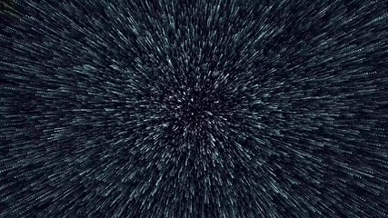 Wall Mural - Star space effect on dark background. Tunnel effect. Flight into the space. 4K animation. Abstract dark blue background. Traveling through star fields in space star burst light