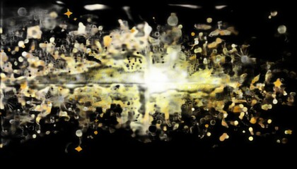 Poster - Abstract golden artistic illustration with a bright light and dark background