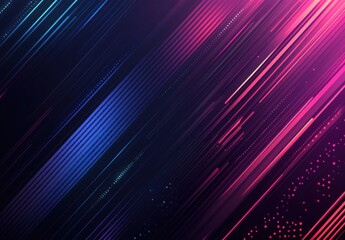 Fototapete - Dark deep black dynamic abstract vector background with diagonal lines. Modern creative halftone premium gradient. 3d cover of business presentation banner for sale event night party. Soft shadow dots