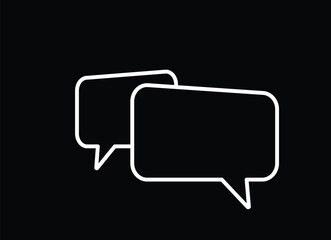Fototapete - Speech bubble, speech balloon or chat bubble line art icon, talk message Bubble chat icon. web vector icon