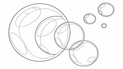 Poster - Abstract gray circles and ovals design element for graphic design projects and creative background illustrations