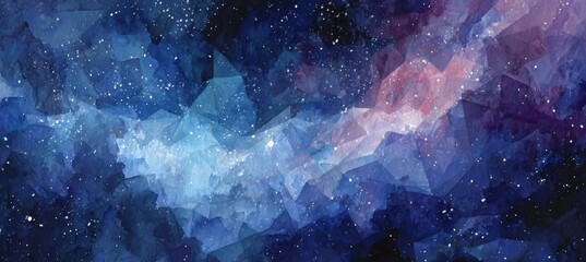 Wall Mural - stary night space dust cosmos galaxy background. generative ai technology.