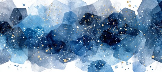 Wall Mural - star sky and space dust on watercolor paint. generative ai technology.