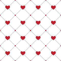 Poster - Valentine's pattern background vector. Seamless valentine's day pattern.