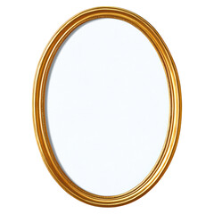 Poster - Elegant Oval Frame with Empty Space for Customizable Artwork or Photos, isolated on transparent background.