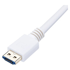 Poster - White USB Cable Connector on Isolated Background for Technology Use, isolated on transparent background.