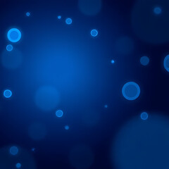 Aufkleber - Abstract blue background with glowing circles of varying sizes and blur effect creating a bokeh pattern