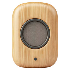 Poster - Elegant Wooden Bluetooth Speaker with Stylish Design for Modern Audiences, isolated on transparent background.