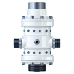 Poster - Modern Industrial Valve Component for Piping Systems and Machinery, isolated on transparent background.