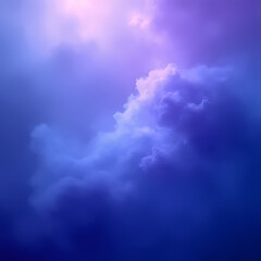 Aufkleber - Dramatic cloudscape with gradient colors featuring shades of blue purple and pink forming a textured atmospheric background