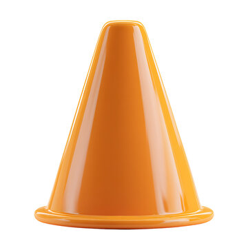 Orange cone shape object on a black background.