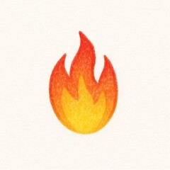 Poster - Vibrant flame icon illustration.